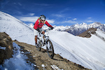 The mountain in the background, Mt Dhaulagiri, is the seventh highest mountain in the world standing at an gigantic elevation of  8,167m (26,795ft)