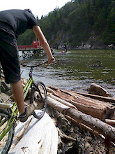 jay working the log jumble 'round caulfield cove :D